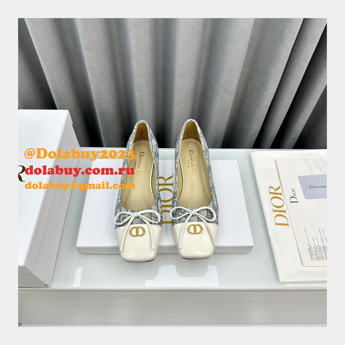 Duplicate DIOR D-Doll  BALLET FLAT Designer