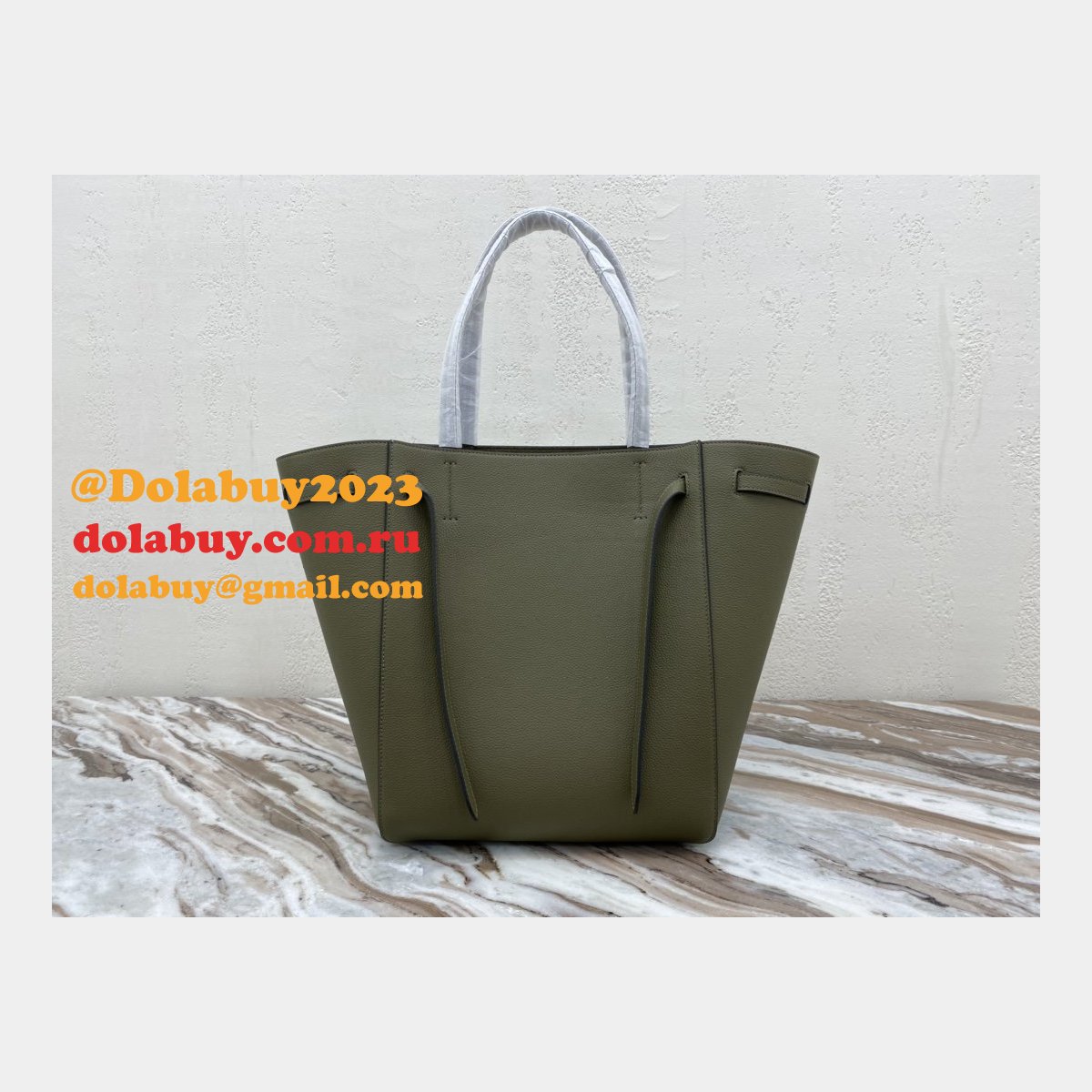 Wholesale Cheap Replica Celine Army Green Cabas Bags Online