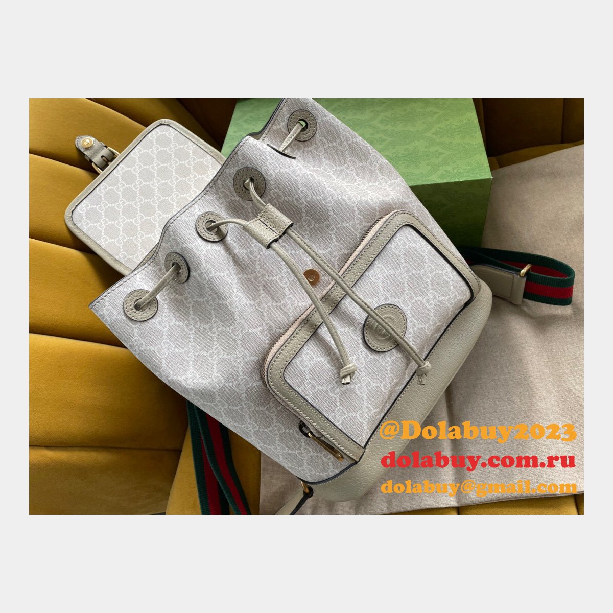 buy high-quality G*u*i fake backpack 674147 interlocking g in gg supreme