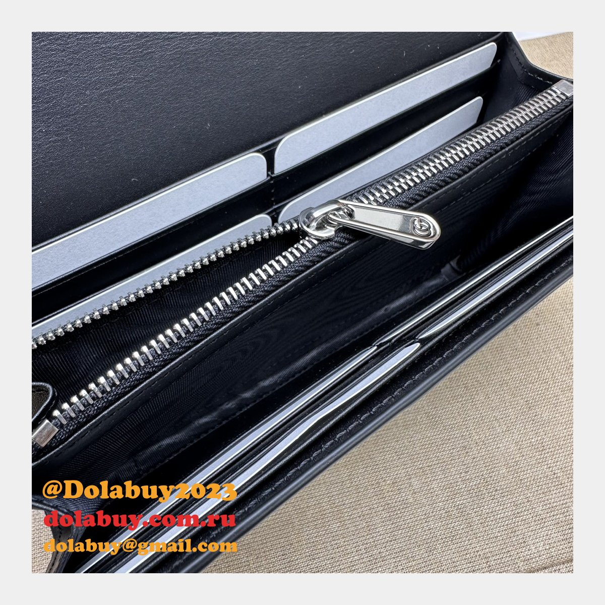 petite gg continental wallet 762167 black G*u*i knock off bag