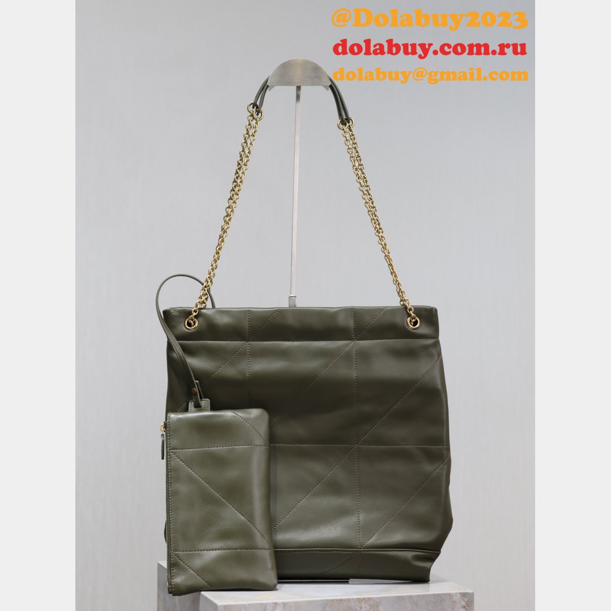 Luxury SAINT LAURENT POCHON lambskin handbag 781666