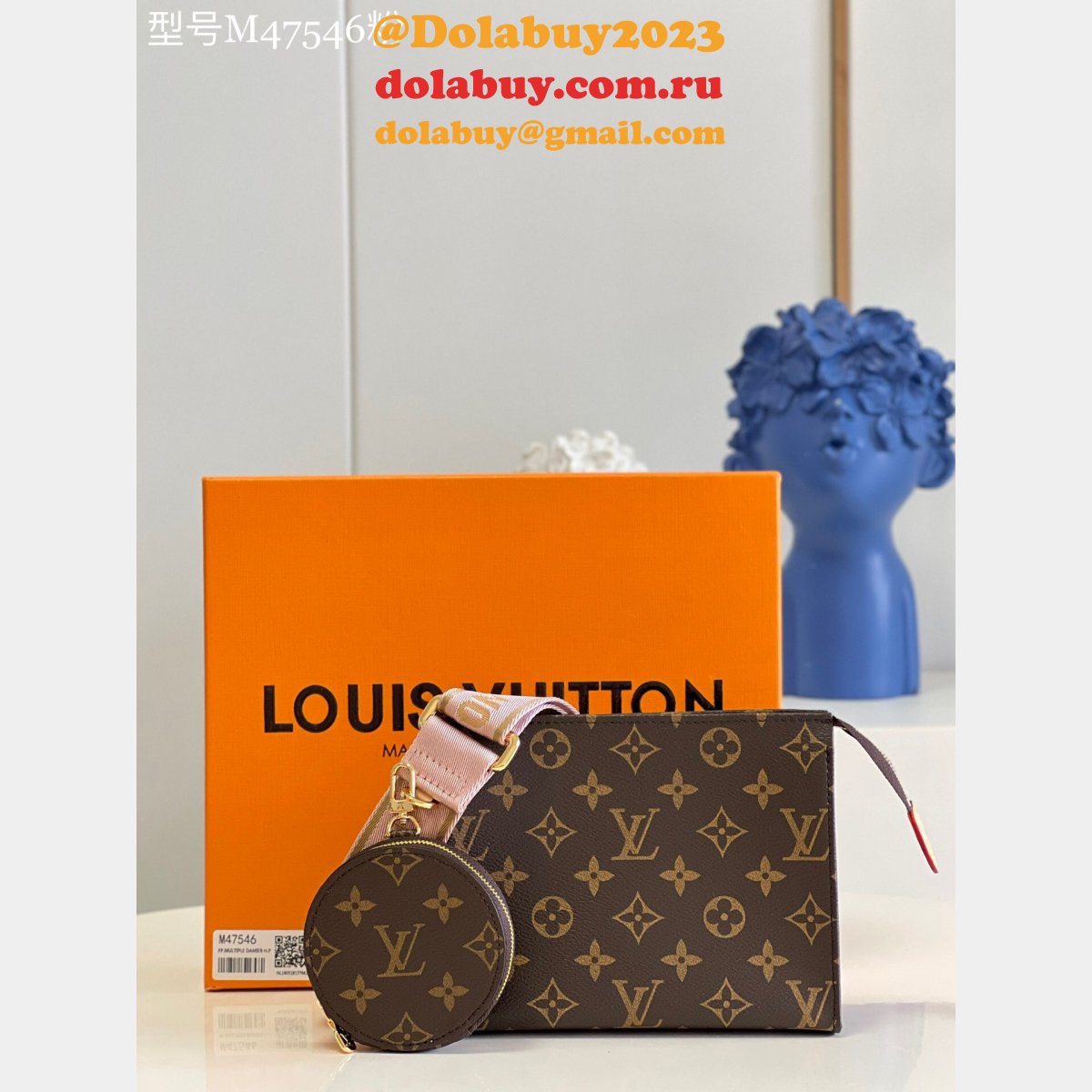 High Quality Designer Replica Louis Vuitton Purses M47546 Pouch