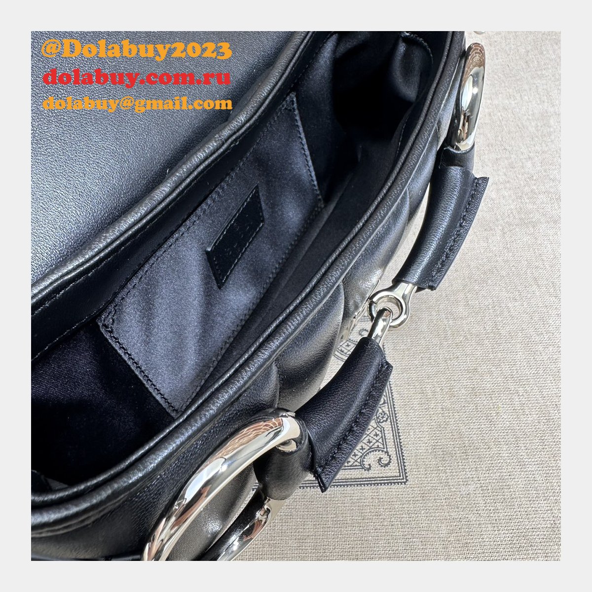 G*u*i designer 764339 horsebit chain knockoff shoulder bag