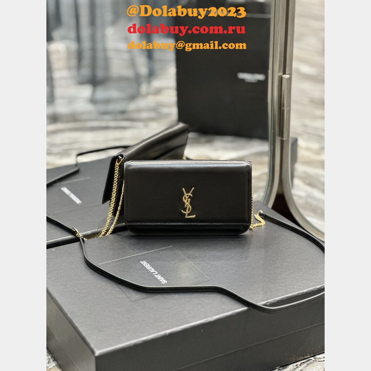 YSL Fashion Cassander Phone Holder 635095 Monogram Fake Bag