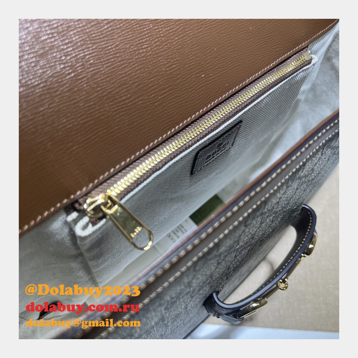 G*u*i horsebit 700457 best 1955 crossbody 1:1 mirror beige bag