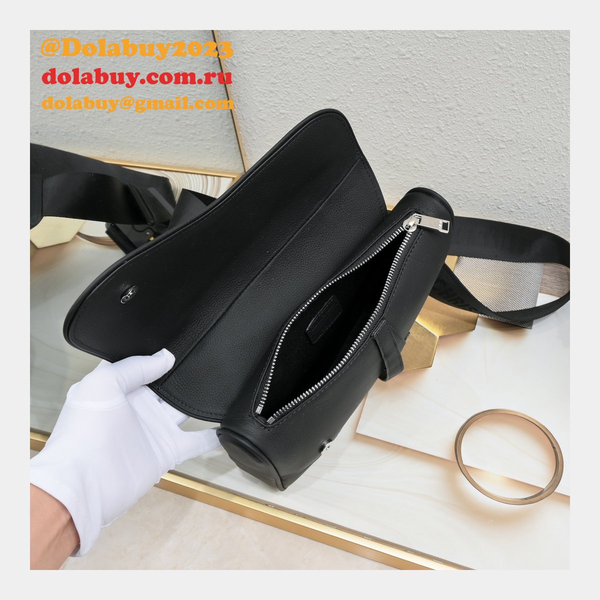 Wholesale CHRISTIAN DIOR saddle homme men bag