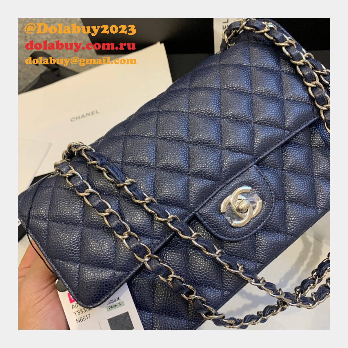 New CC 2021 Replica Quilted Caviar Leather Caviar CF1112 25CM Bags