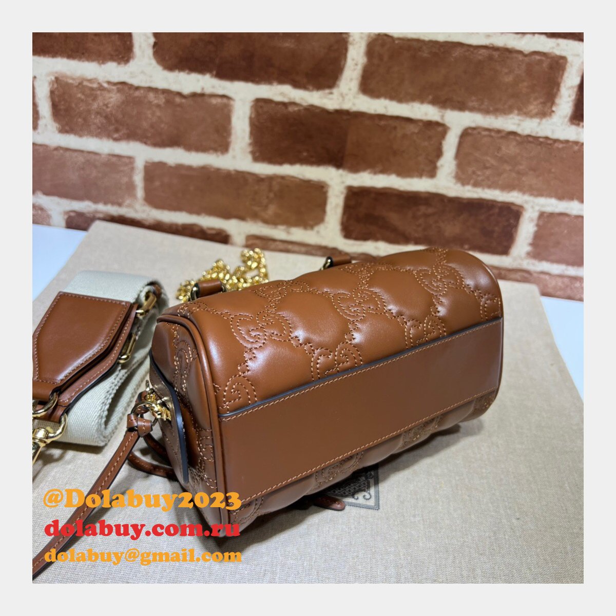 G*u*i best perfect gg matelassé leather top handle 702251 replica bag