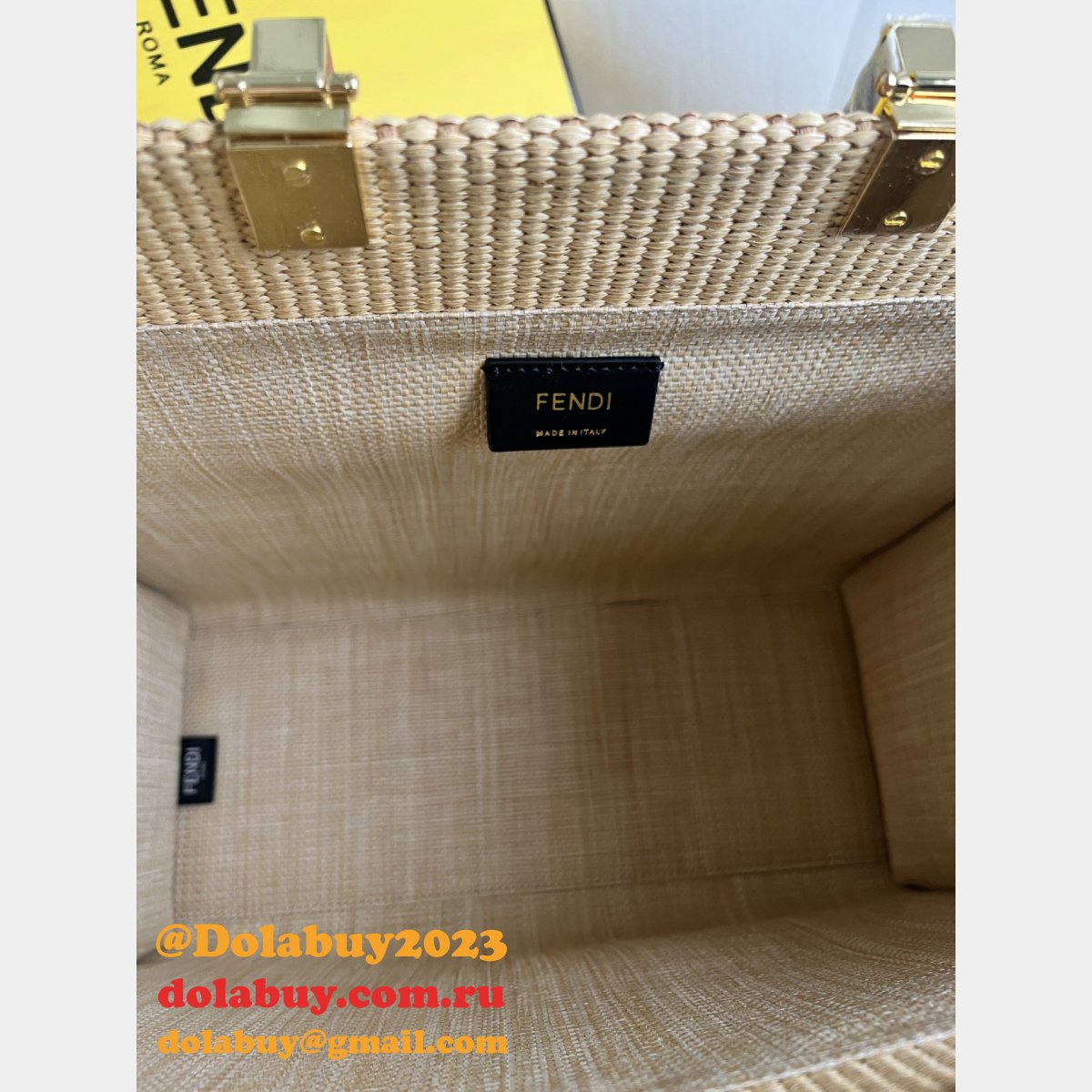 top quality F**di summer raffia shopping bag wholesale