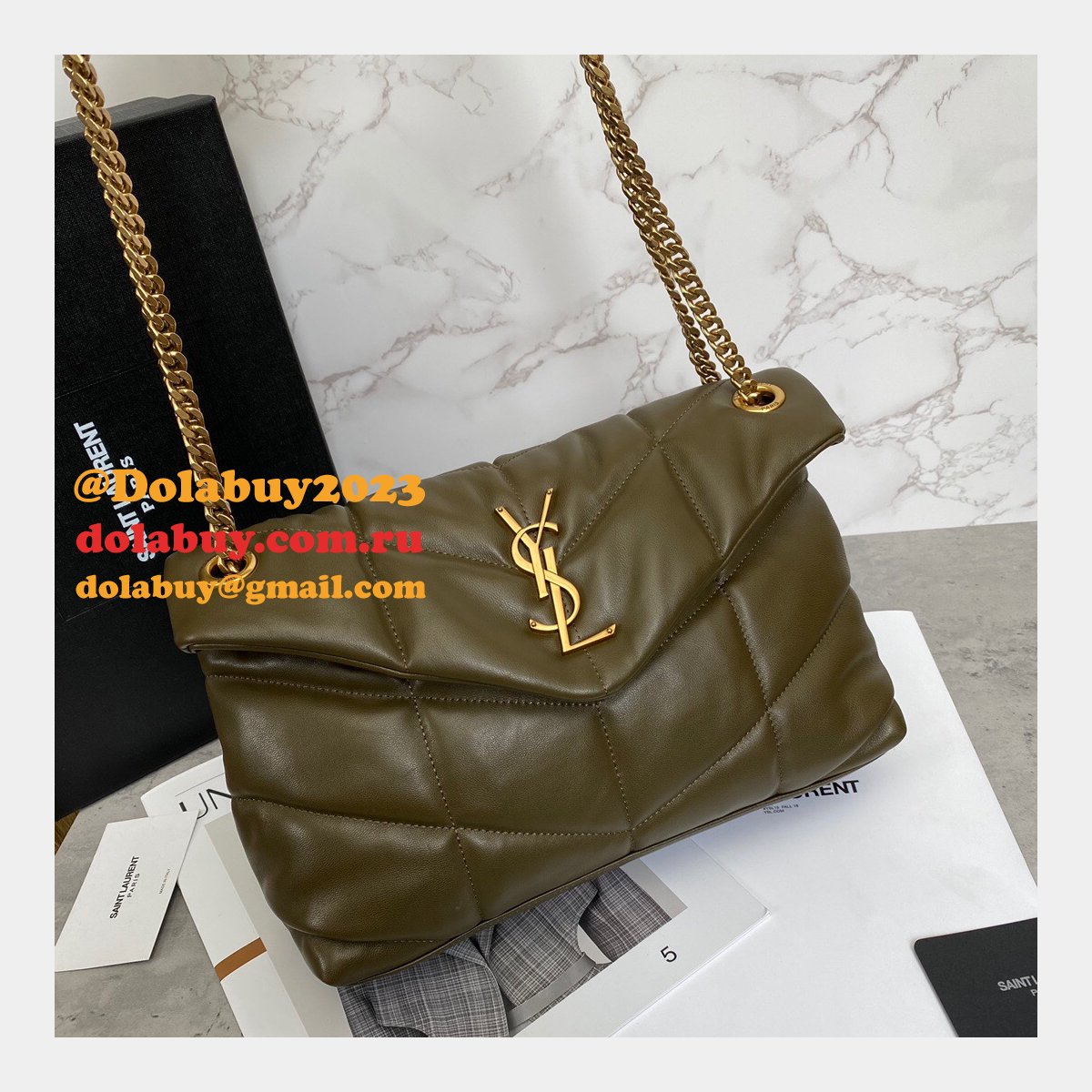 Luxury 7 Star YSL LOULOU PUFFER HANDBAG 29CM