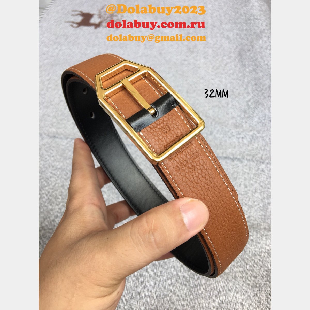 Designer Replica LHermes 32mm Belts Online Sale
