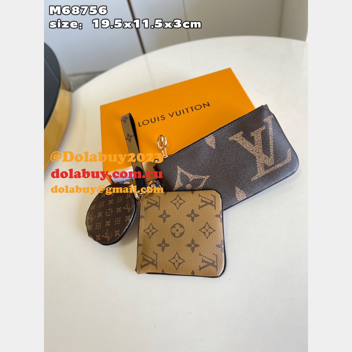 Trio Pouch Fake M68756 Monogram Canvas Louis Vuitton Bag