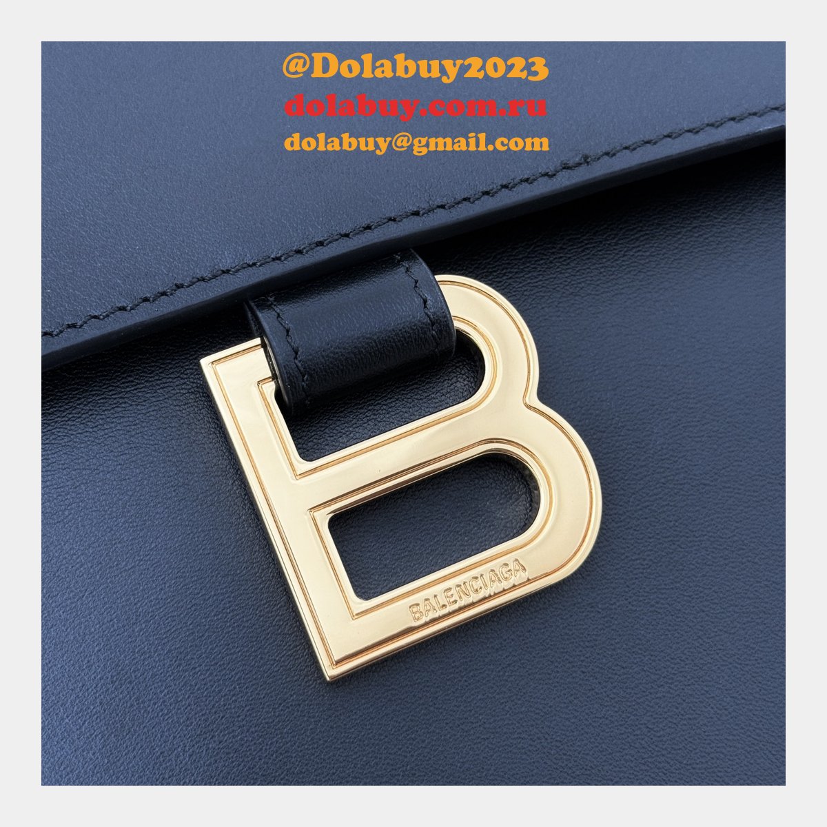 Balenciaga Replica Box In Black 812214 Hourglass Handbag