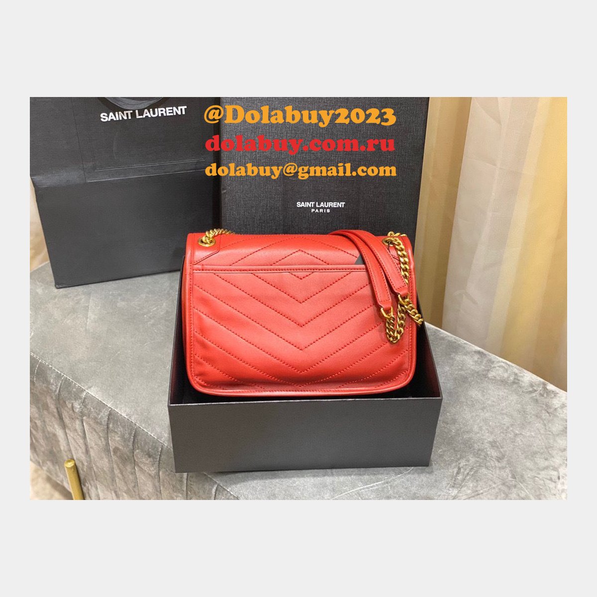 Top YSL Saint Laurent 28CM leather bags