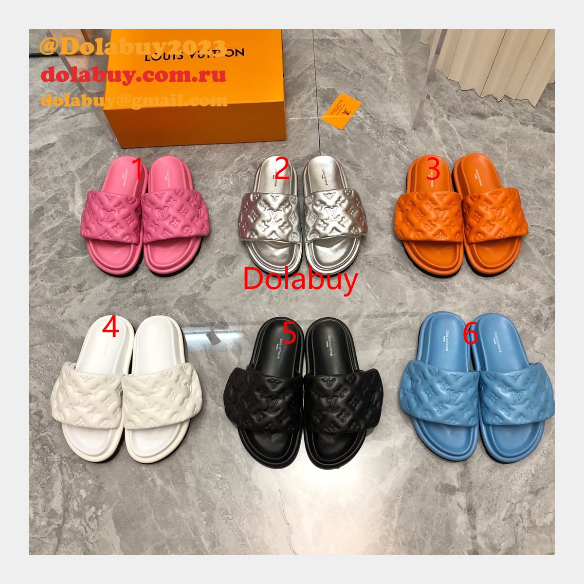 Perfect Louis Vuitton Pool Pillow Flat Comfort Mule Fake Shoes