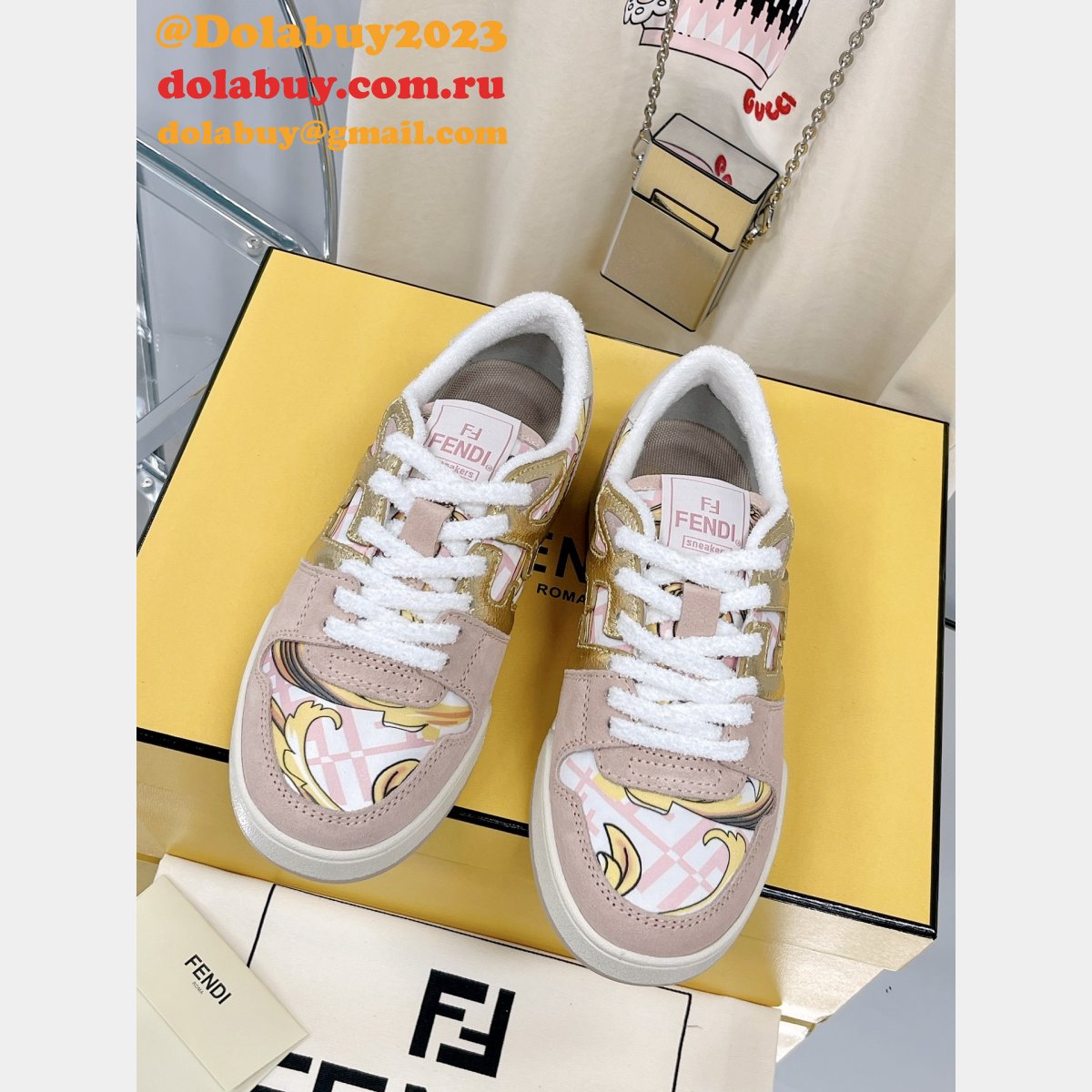 Hottest Replica Fendi X Versace match TUP F Logo Shoes