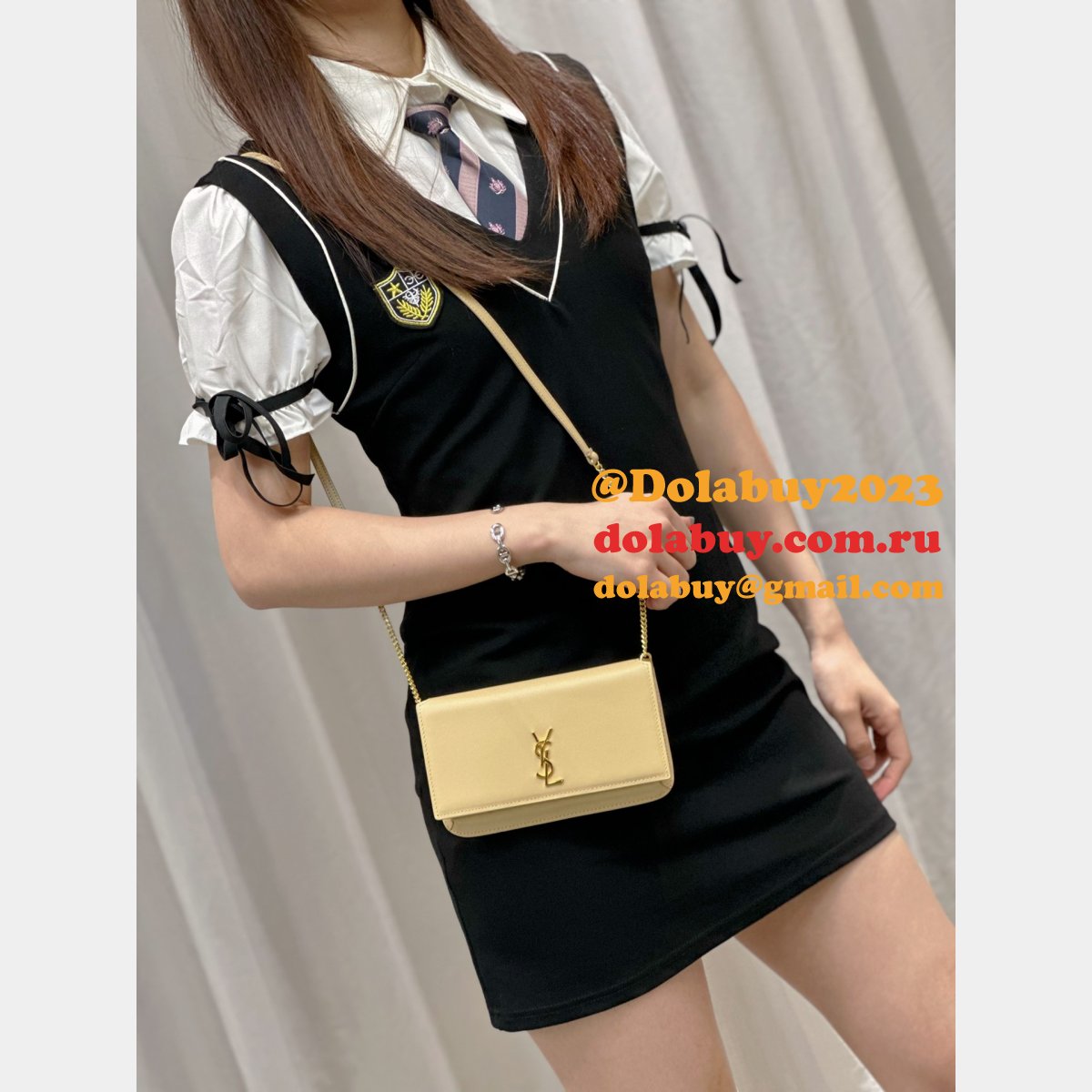 YSL Fashion Cassander Phone Holder 635095 Monogram Fake Bag