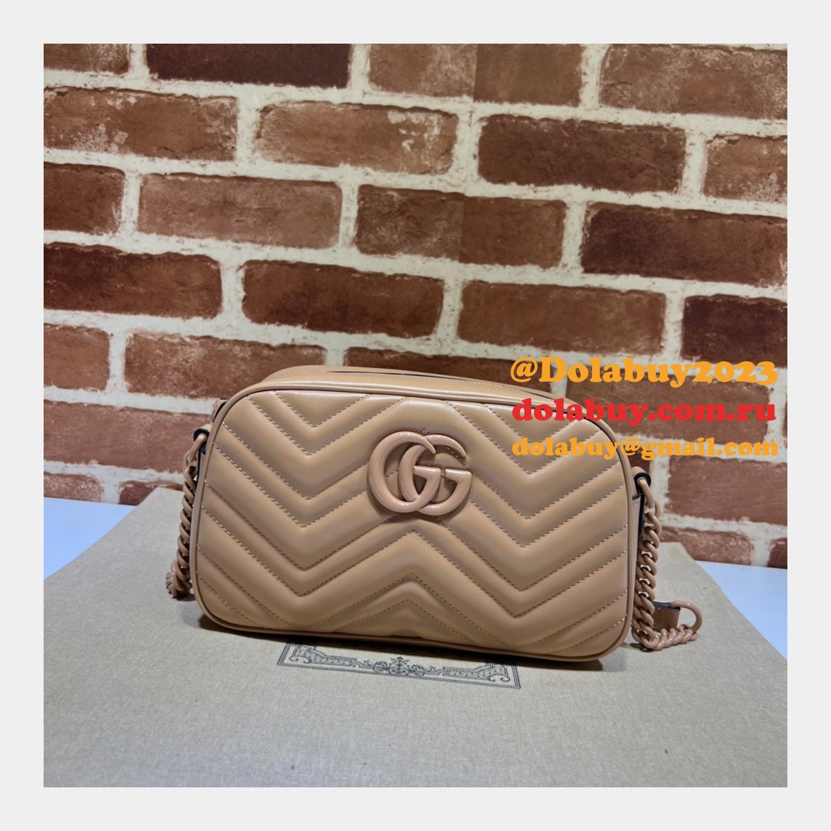 G*u*i 447632 marmont replica shoulder emerald leather bag