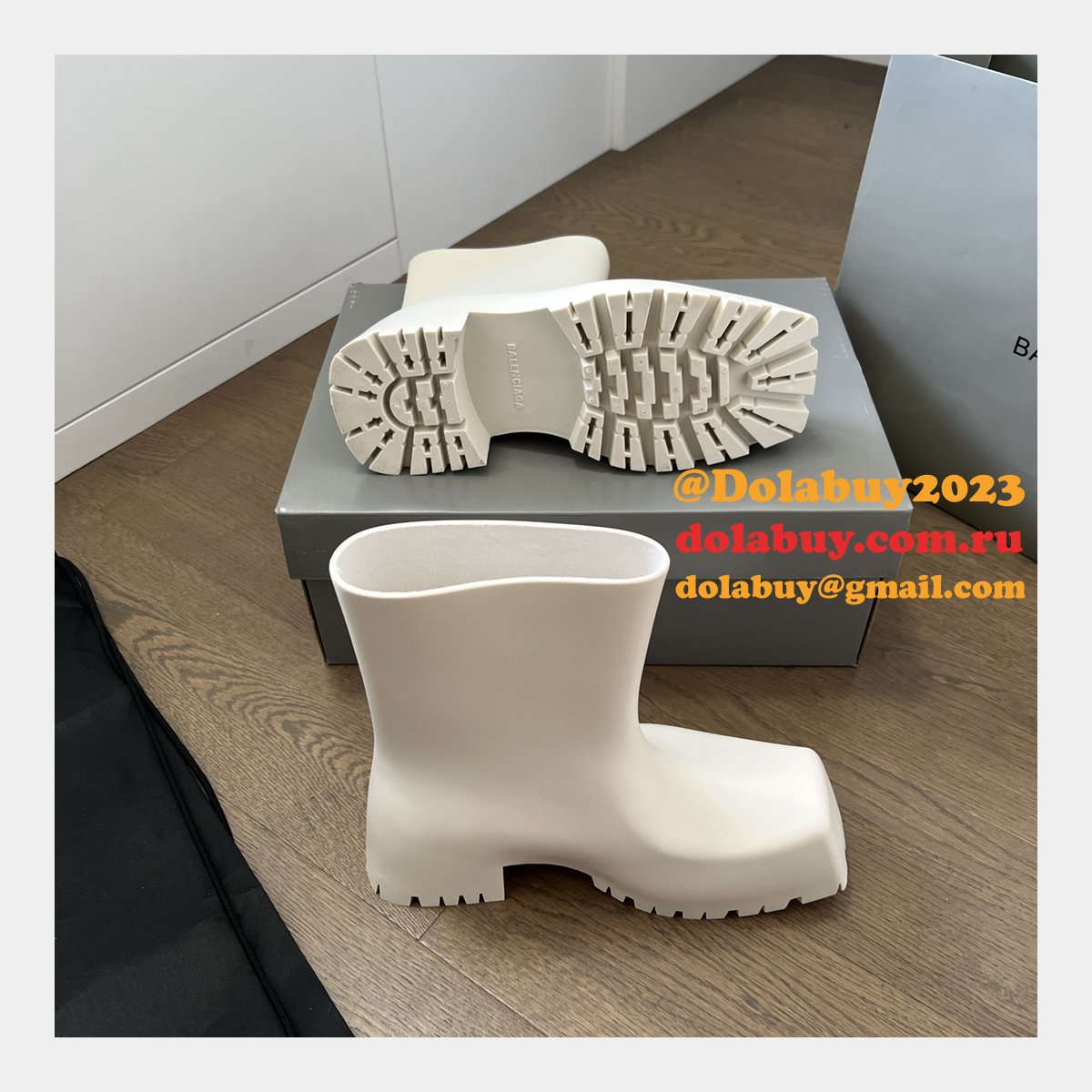 Replica Balenciaga Luxury Trooper Rubber Boot 1:1 Mirror Dolabuy