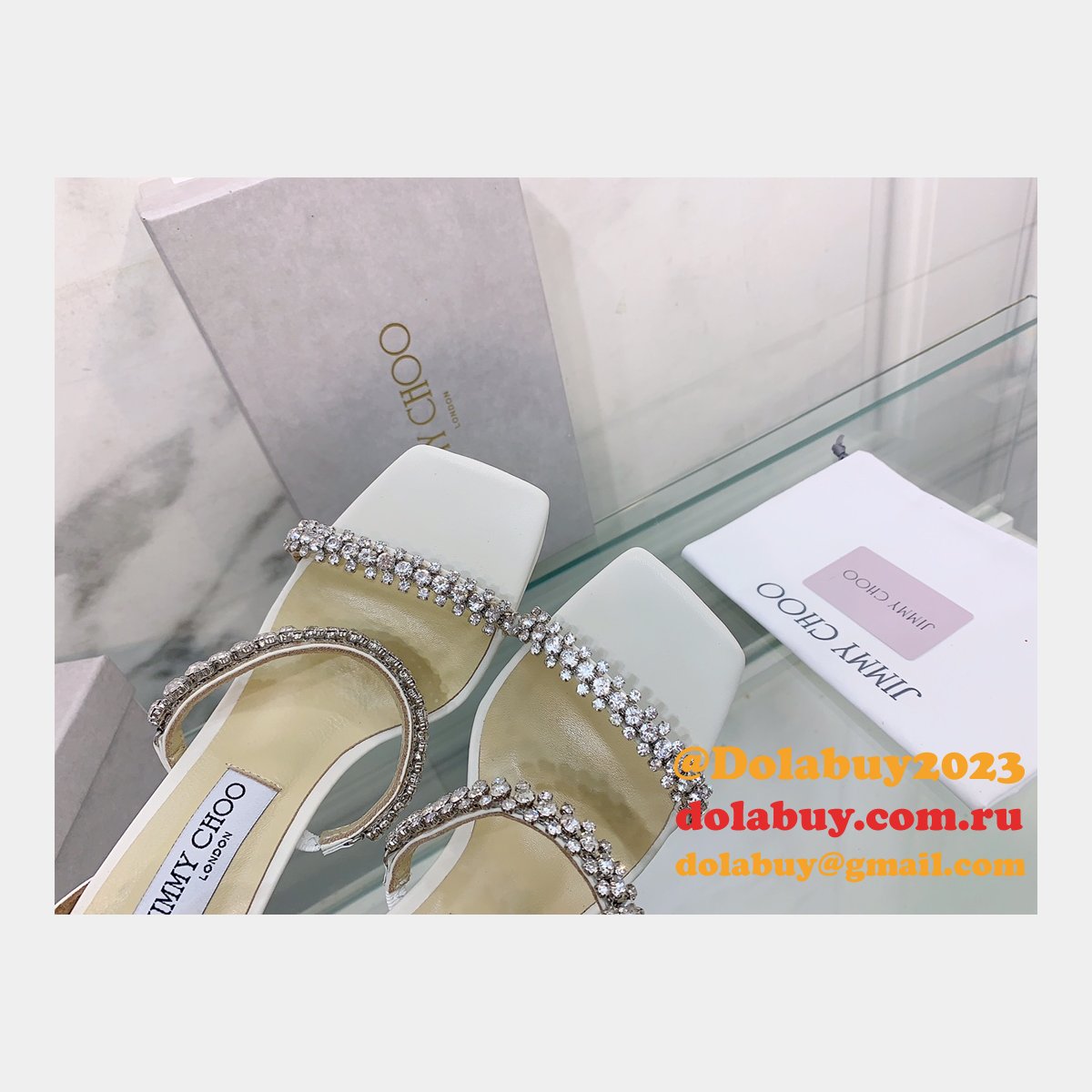 Suede Sandals Replica Jimmy Choo 7 Star Heel 10CM Shoes