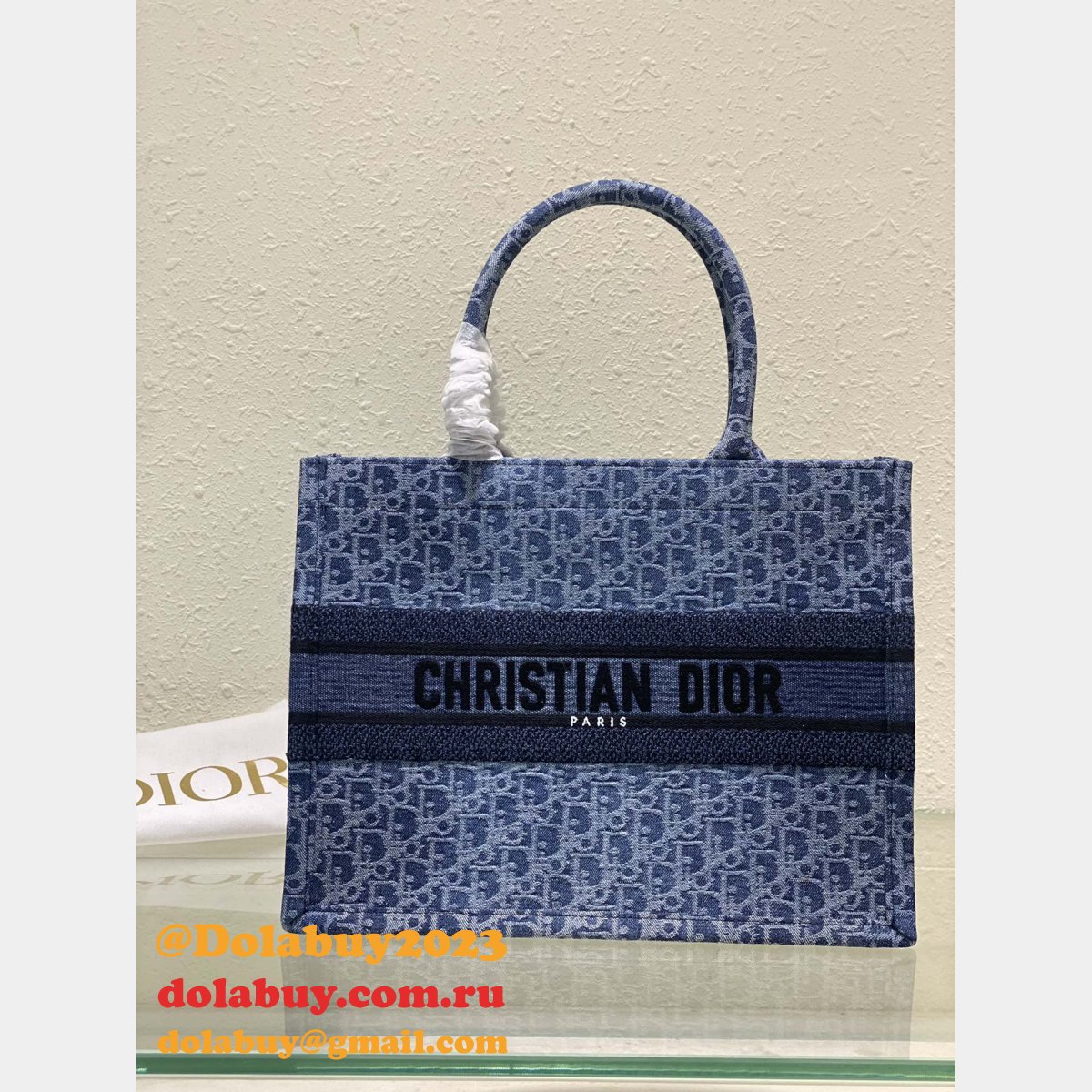 Luxury Dior Book Tote denim 2024 new bag