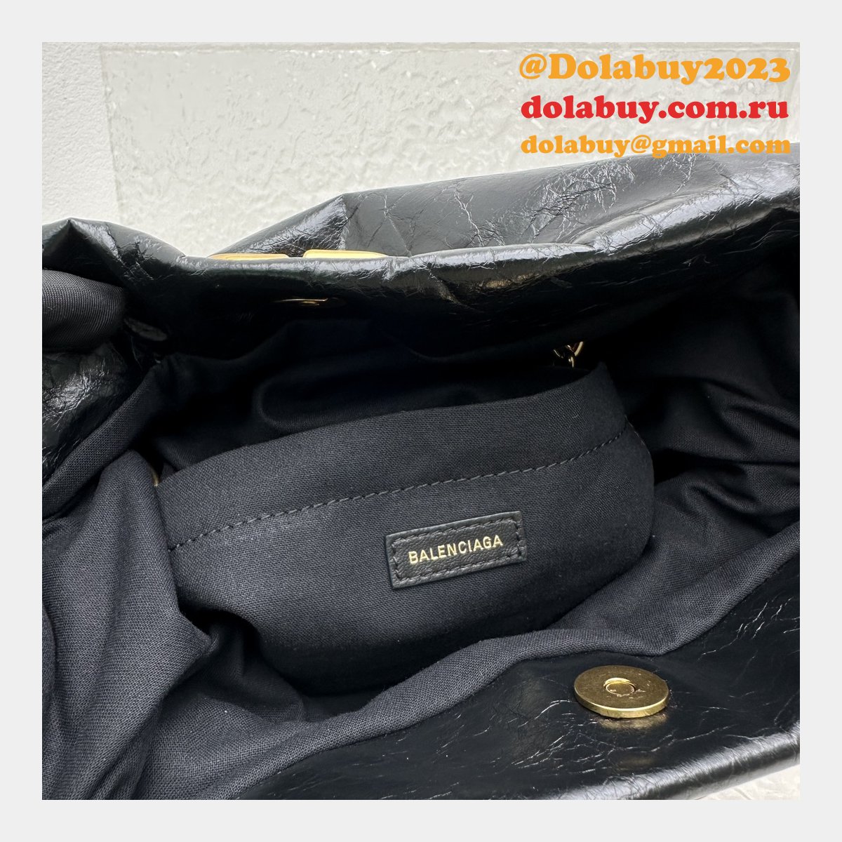 7 Star Balenciaga Le Monaco Wax Leather Chain 1:1 Mirror Bag