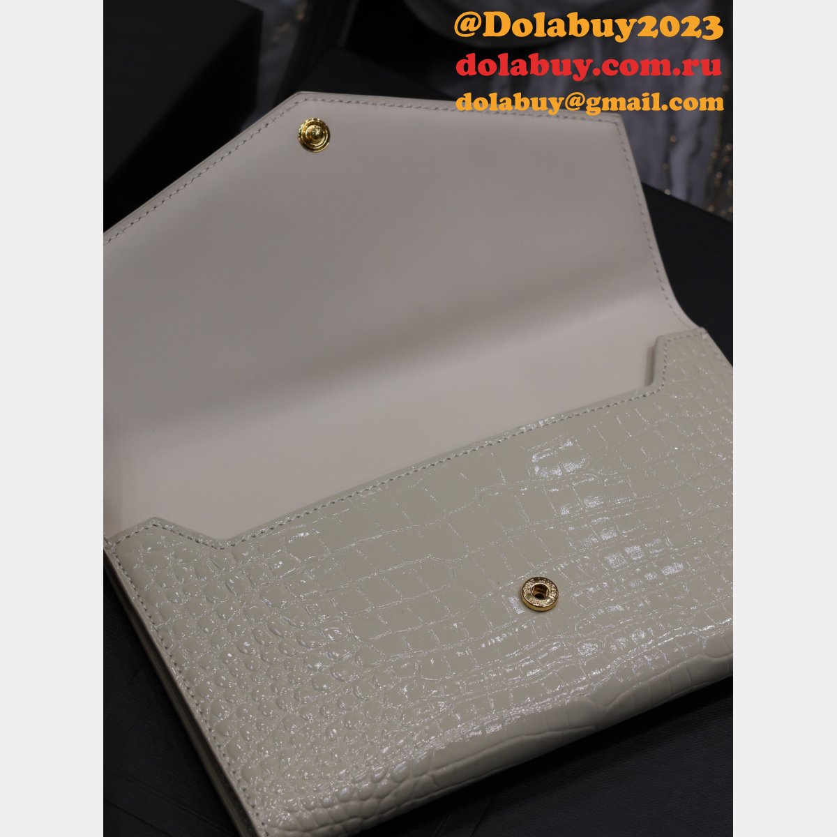 Designer YSL UPTOWN crocodile pattern 582124 CLUTCH