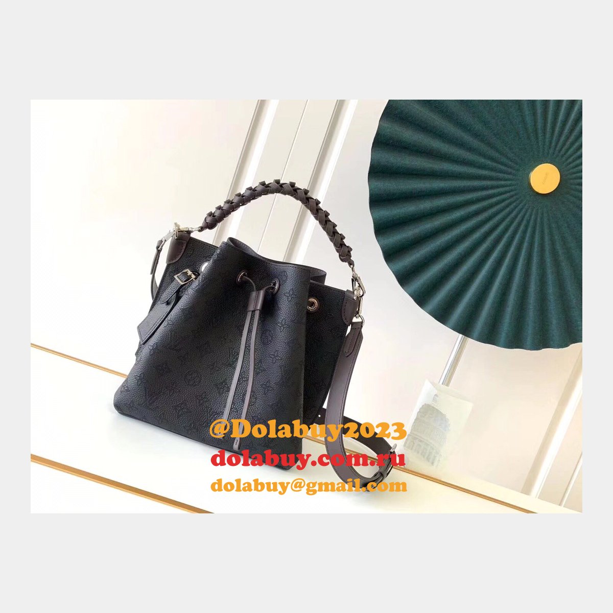 High Quality M55800 Louis Vuitton Muria Leather Black Bag
