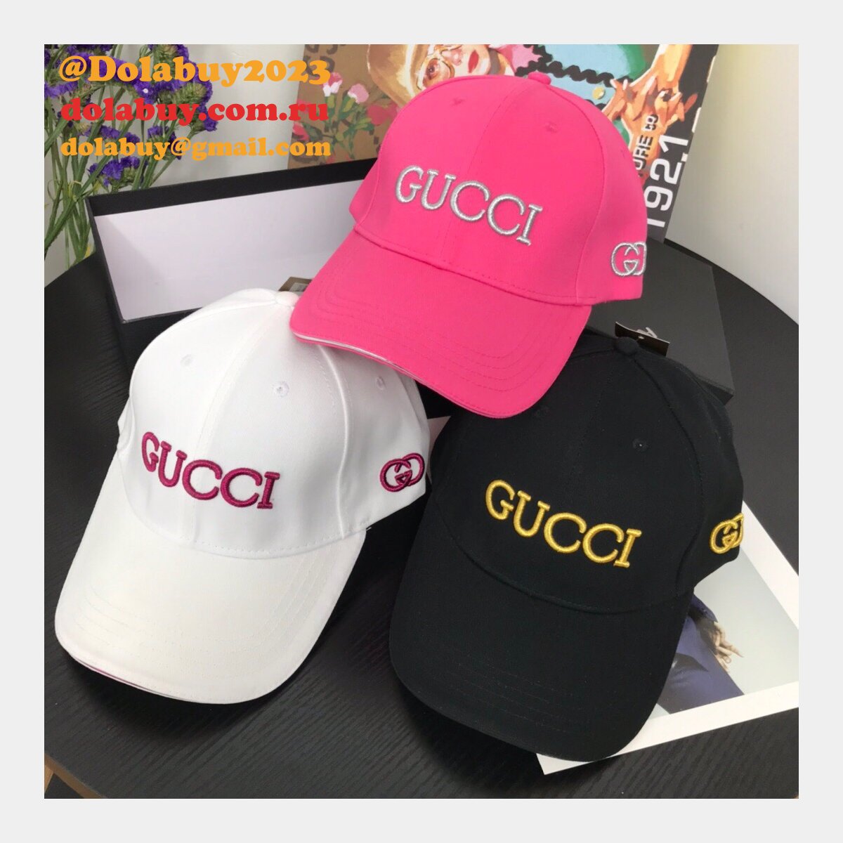 Best Gucci Court simple embroidery logo Baseball cap