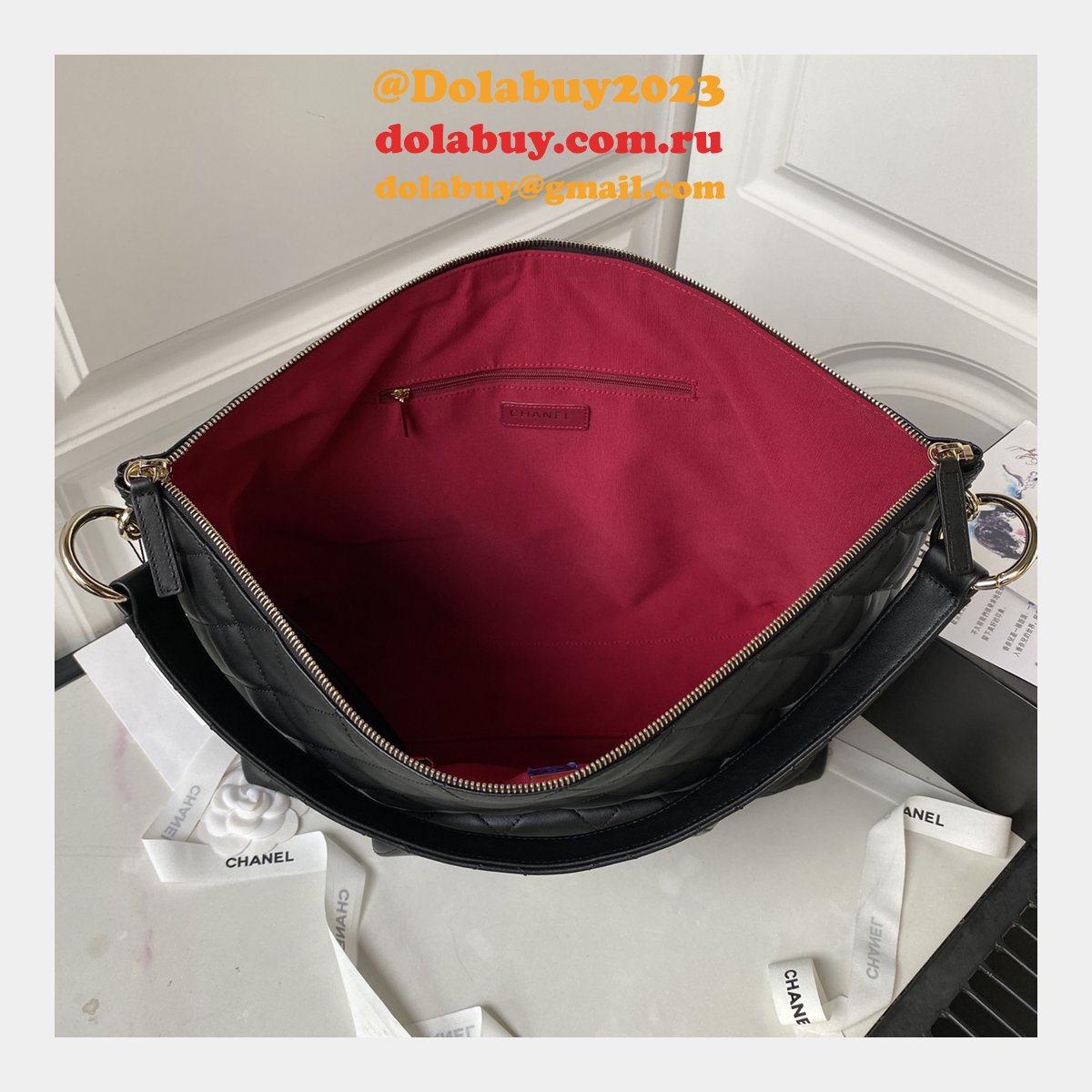 Replica Designer Maxi Black AS4339 Hobo 1:1 Mirror Bag