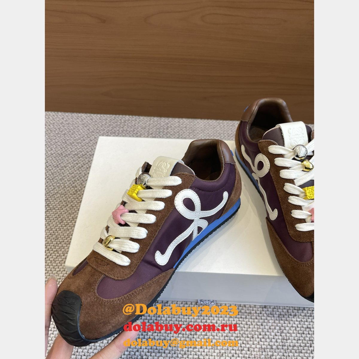 Ballet Runner 2.0 In Nylon And Calfskin