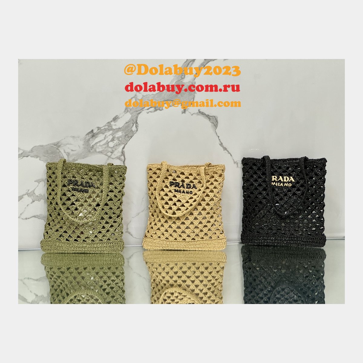 Wholesale Prada straw shopping bag 1BG493