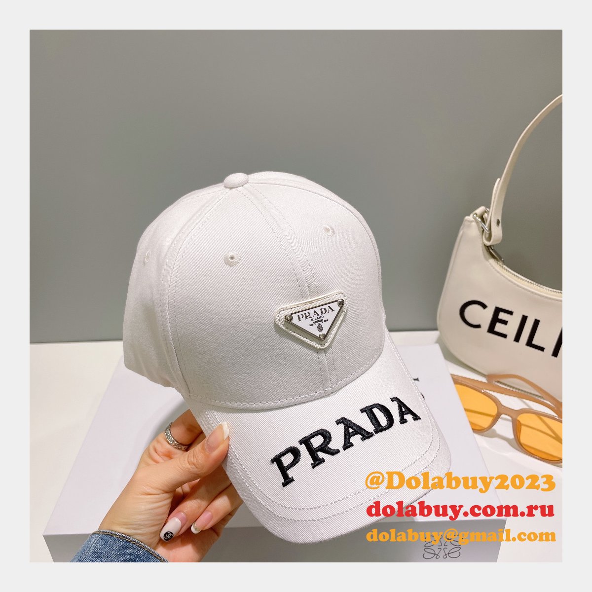 Tyga 7 Star Wearing a Prada Replica Bucket Hat