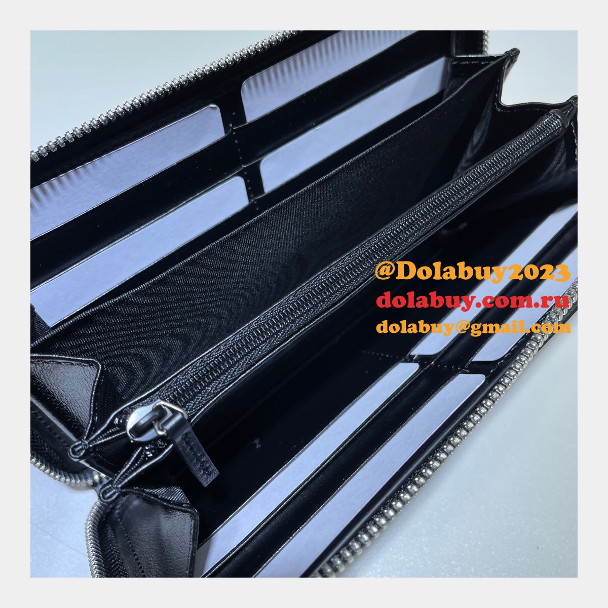 G*u*i replica 428736 uk black zip around wallet purse plated