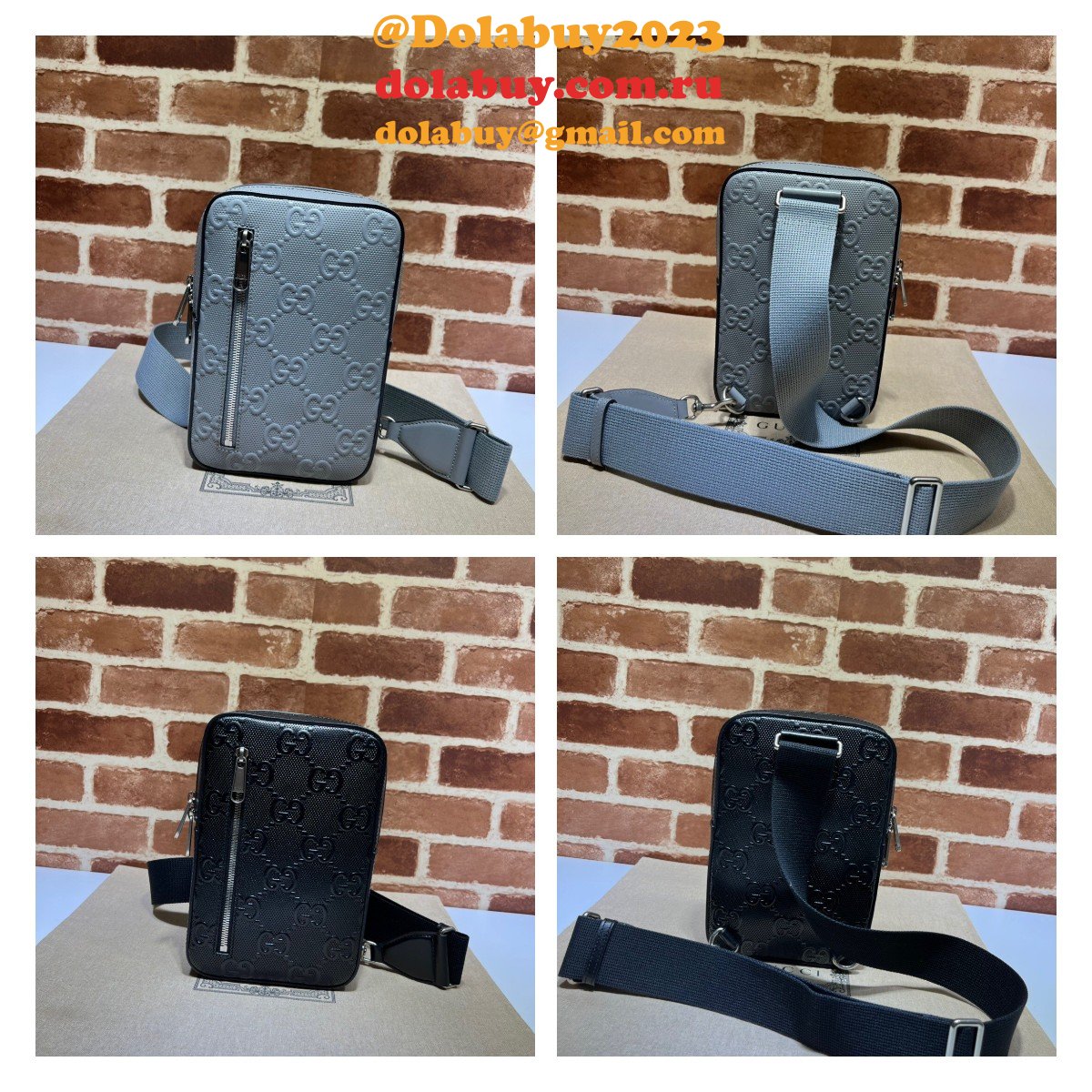 G*u*i replica messengers 700431 gg embossed sling backpack