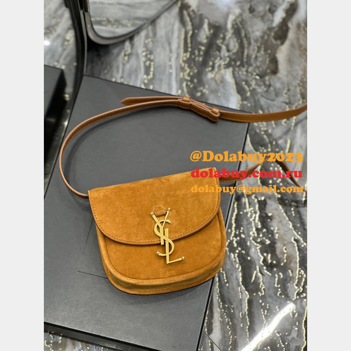 Fake Saint Laurent Smooth 619740 Leather Kaia Small Satchel