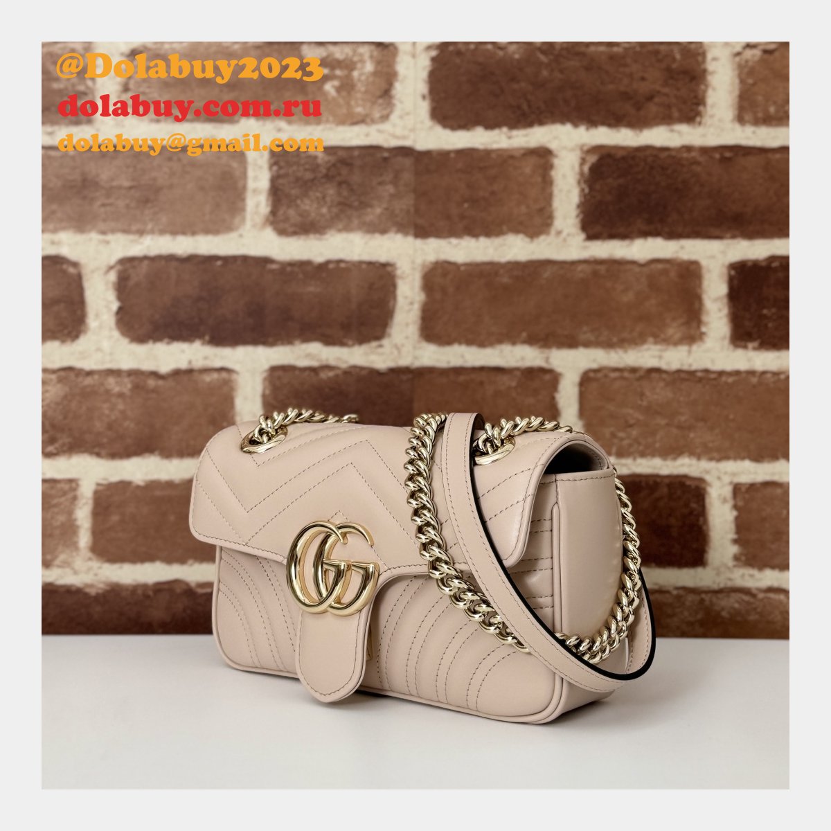 G*u*i top quality 446744 gg marmont crossbody matelassé bag