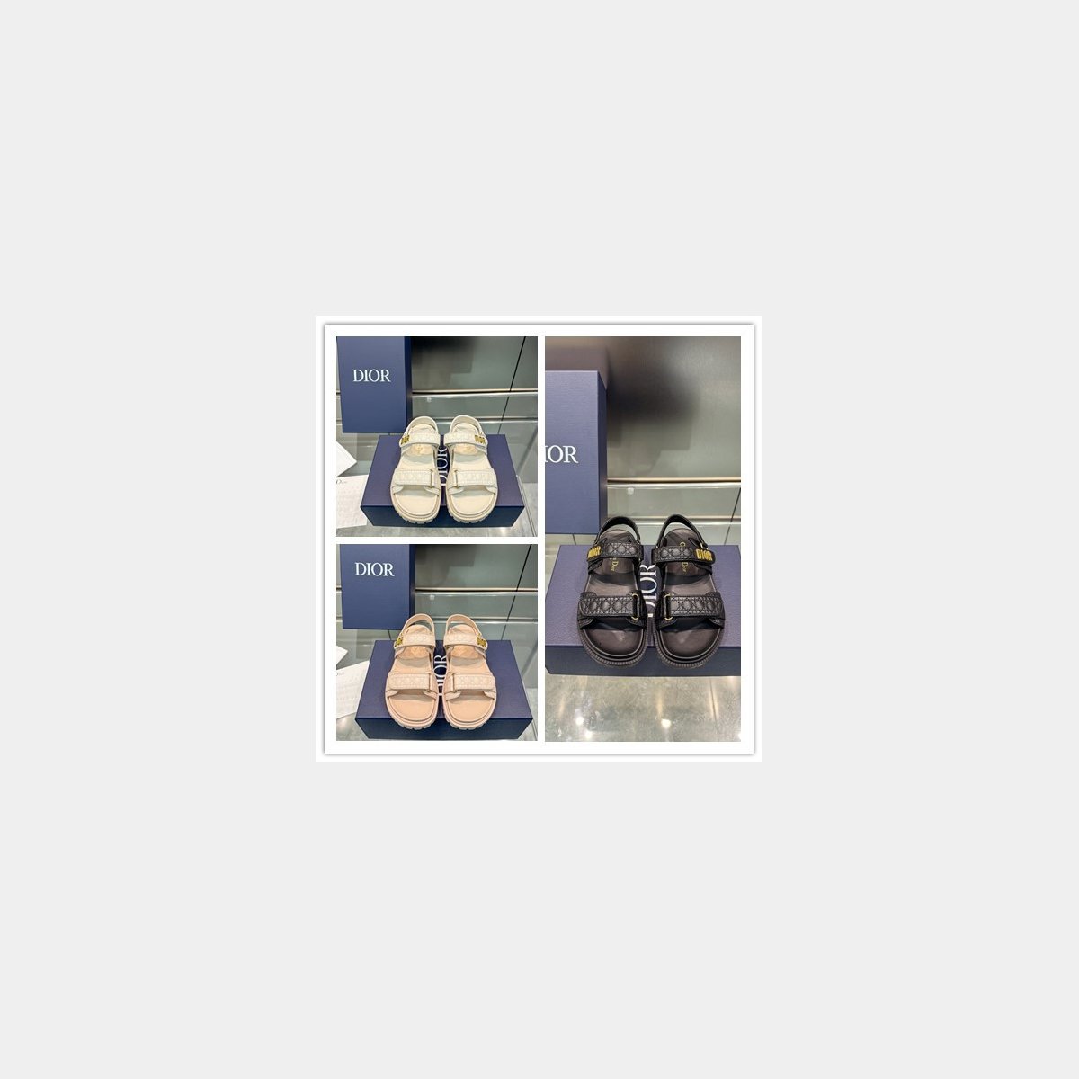 Top Quality Quilted Cannage Calfskin Dioract Sandal