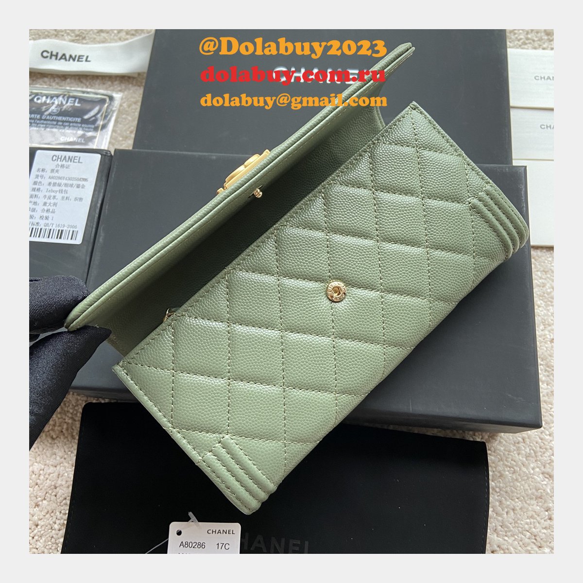 Perfect Knockoff CC LONG WALLET A80286