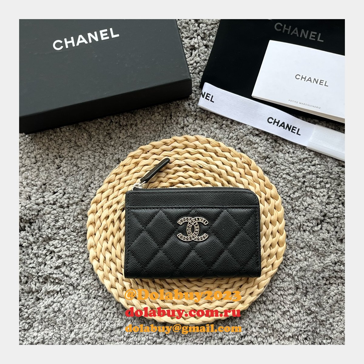 Pre-owned 1:1 Mirror AP3833 & AP3836 Pouches Cosmetic Leather Purse