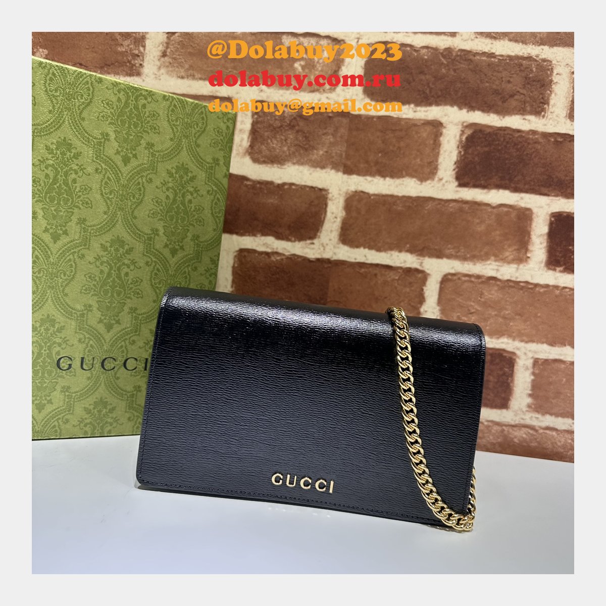 chain wallet inspired G*u*i script 772643 knockoff bag