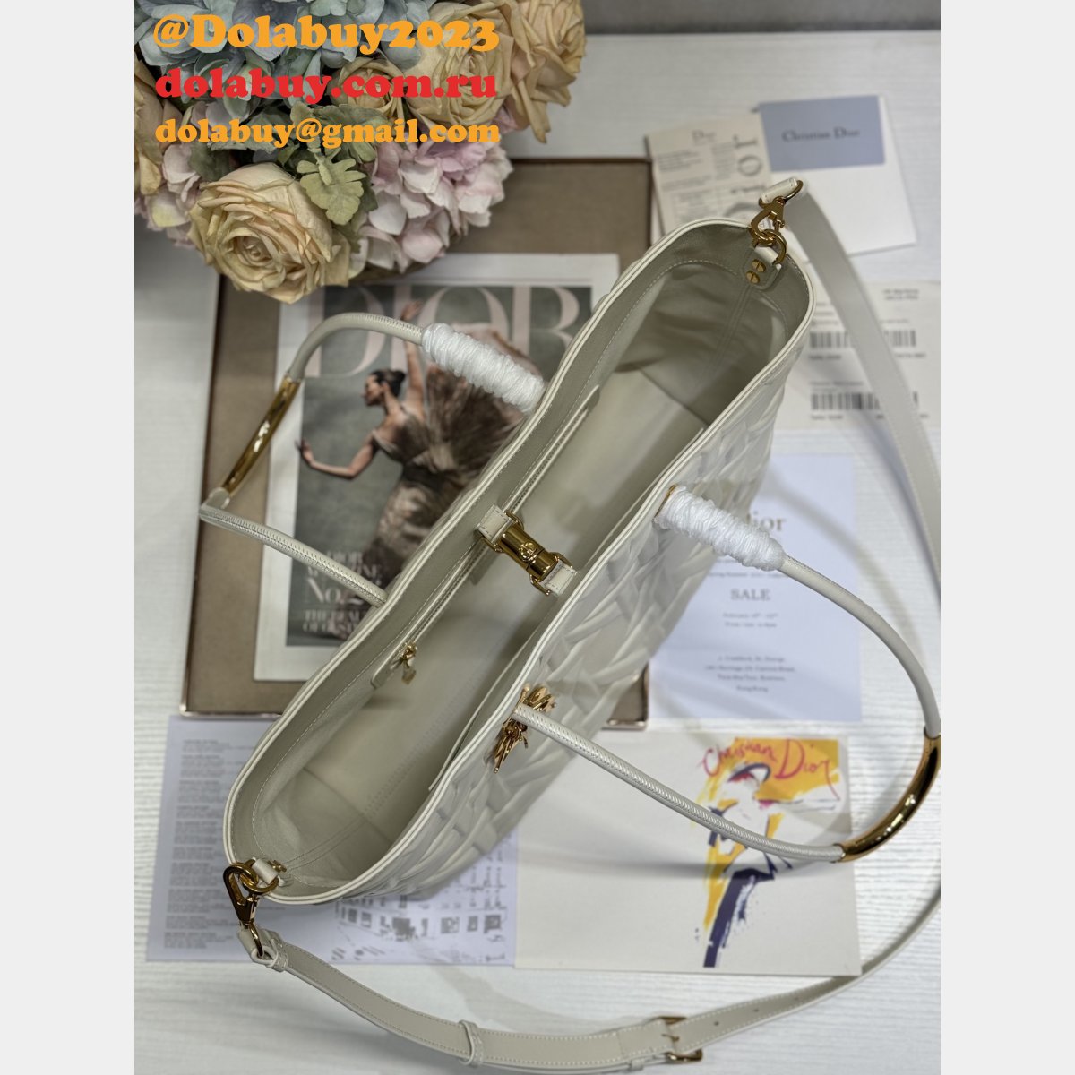 Fashion Dior Toujours 1:1 Mirror Tote 1166 Replica Bag