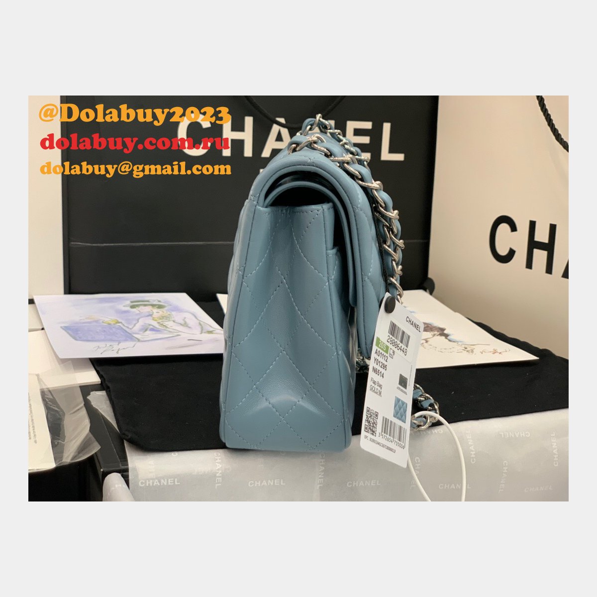 Wholesale Best Replica Lambskin CF1112 25CM Handbags Online China Sale