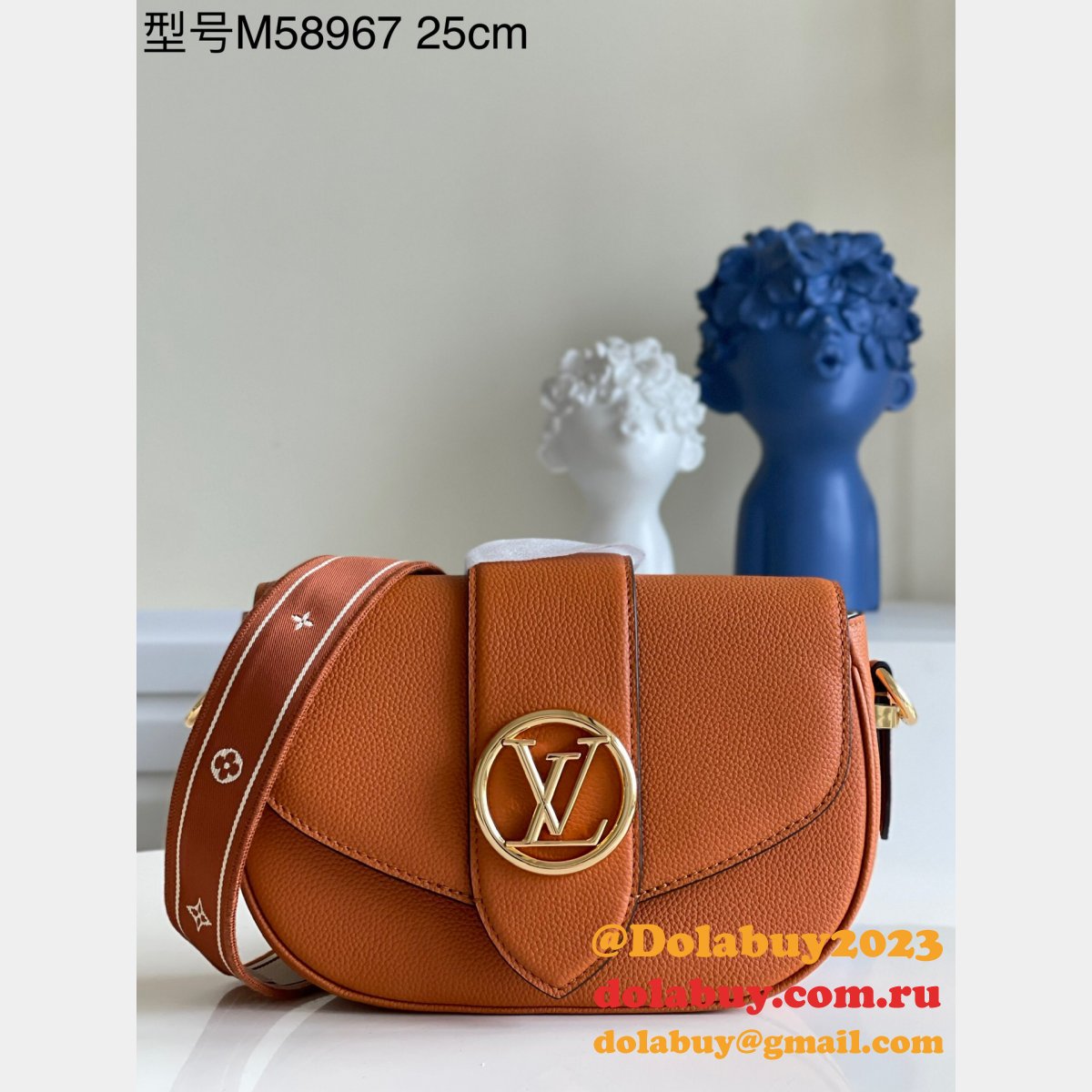 LV Replica Designer Louis Vuitton Pont 9 Soft MM High End Leathers M58967/M58727