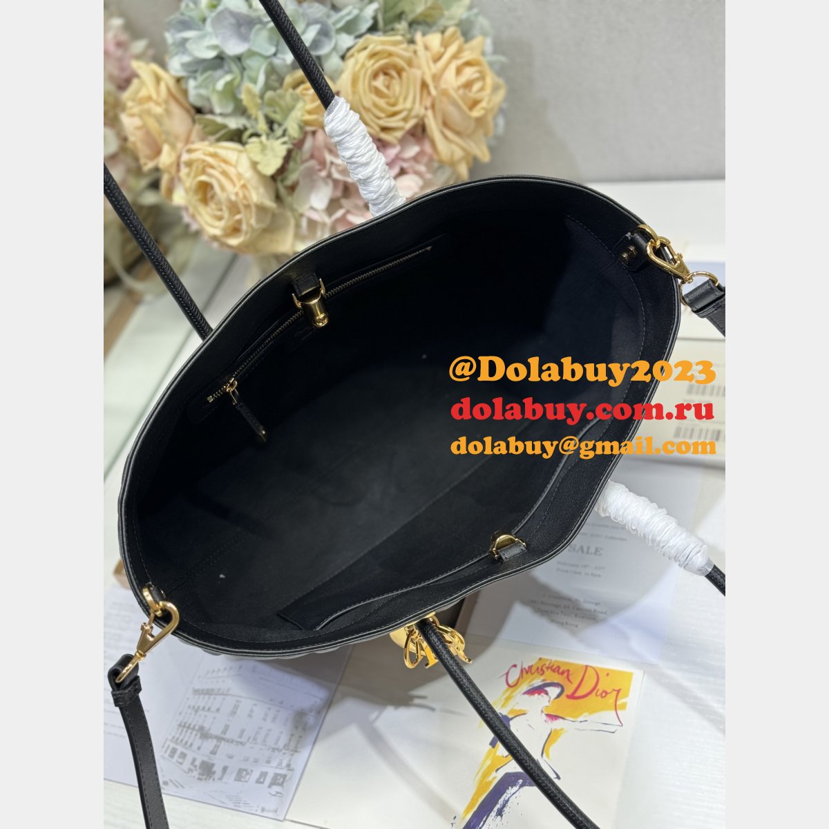 Fashion Dior Toujours 1:1 Mirror Tote 1166 Replica Bag