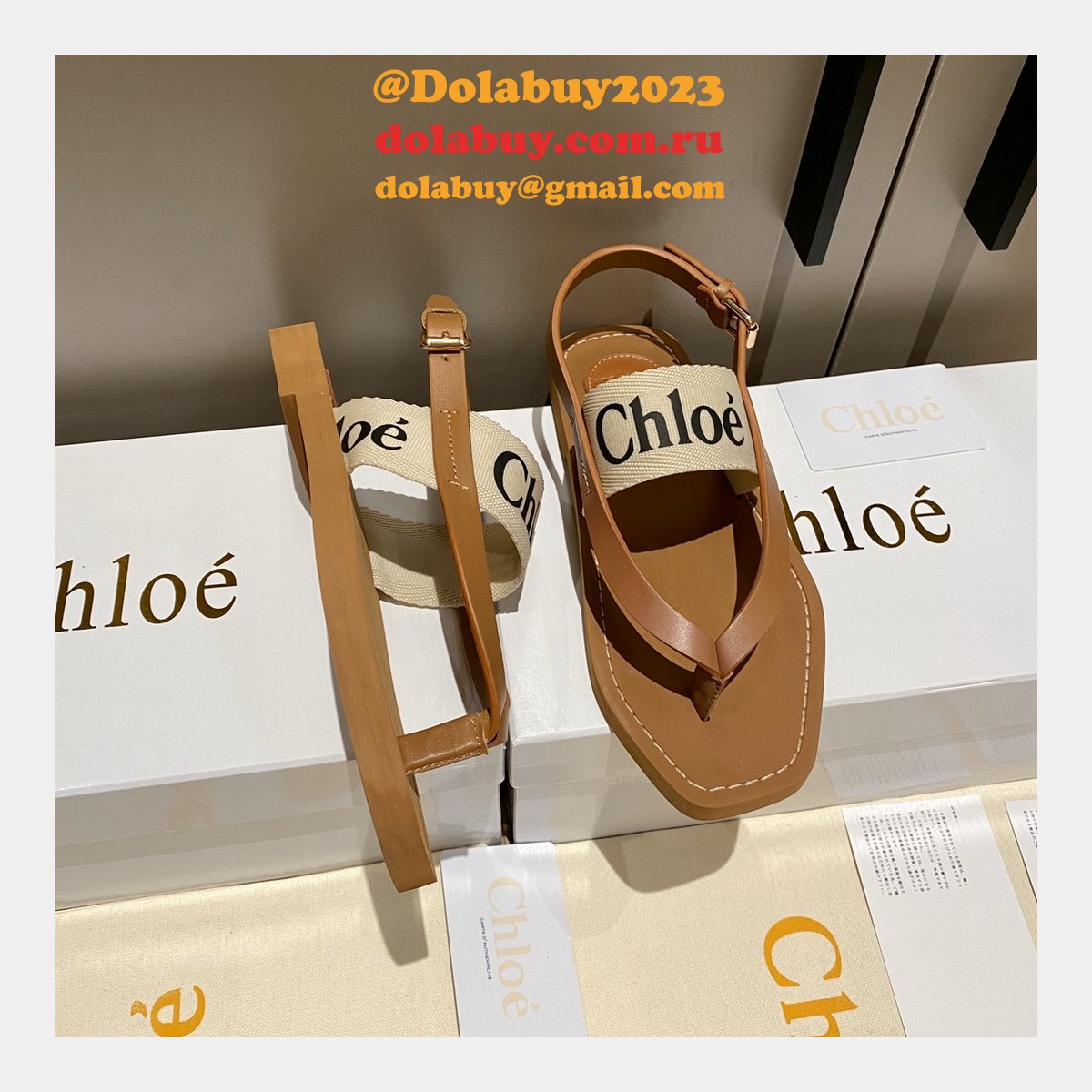 Designer Slippers Dupe AAAAA Replica Chloe Flip Flops
