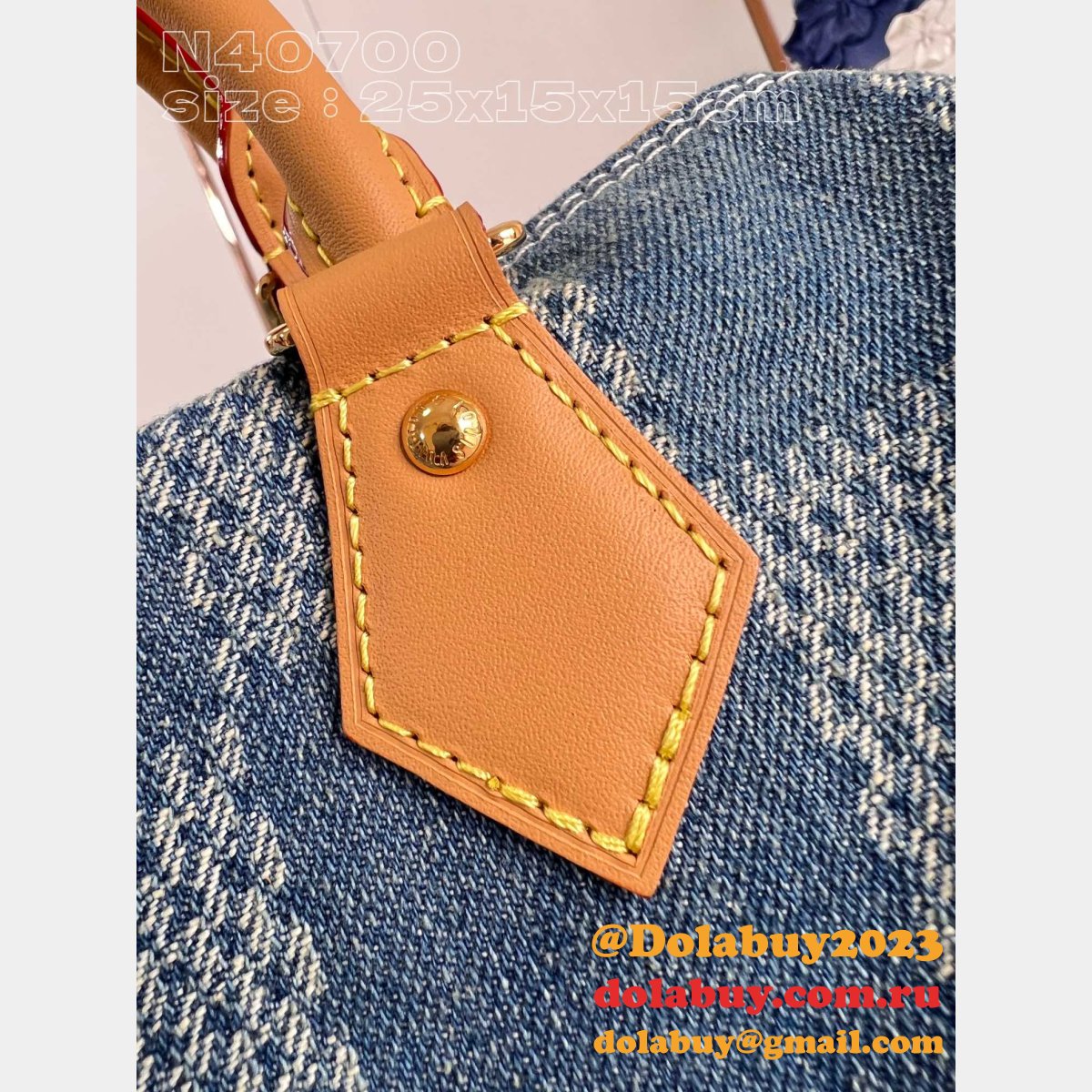 LVS Replica Prefall 2024 Louis Vuitton Damier Denim 3D N40700 Bag