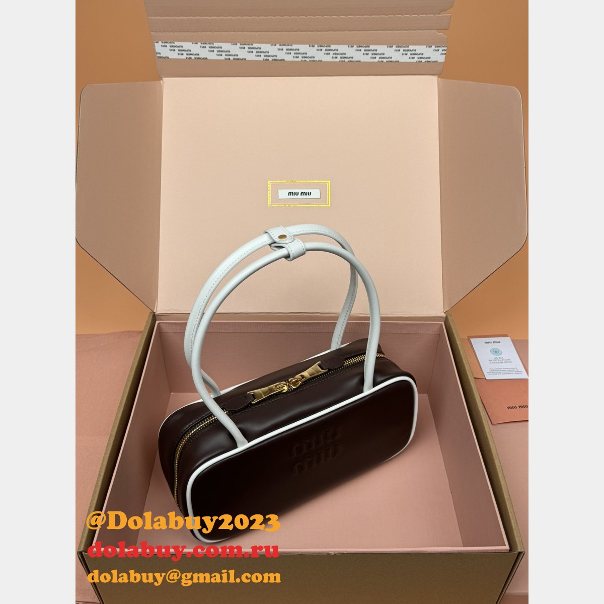 Perfect MIU MIU Beau Calfskin Leather Bag 5BB173