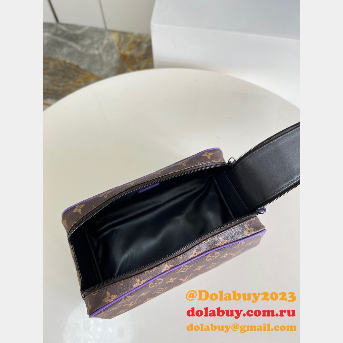 Perfect Louis Vuitton Replica Dopp Kit Toilet Pouch Travel M46253 Bag