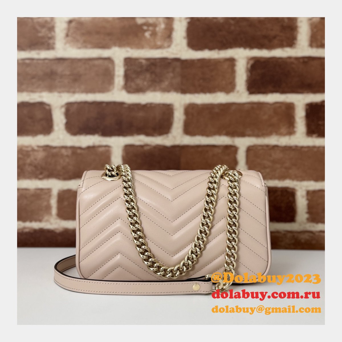 G*u*i top quality 446744 gg marmont crossbody matelassé bag